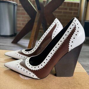 Michael Kors Collection White & Brown Heels